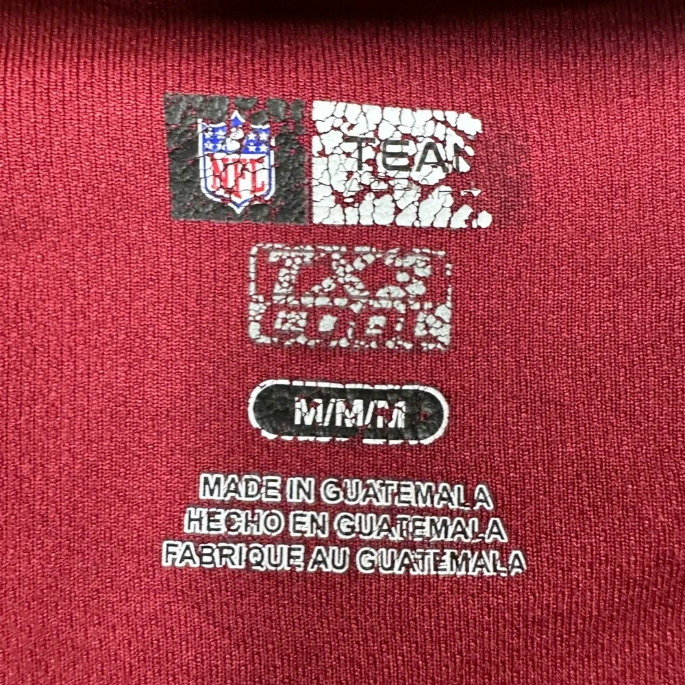 Washington Redskins Quarter Zip Pullover Mens Medium Burgundy NFL Team Apparel